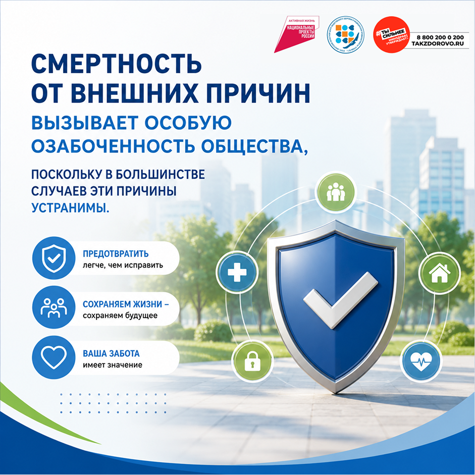 Снижение смертности от внешних причин